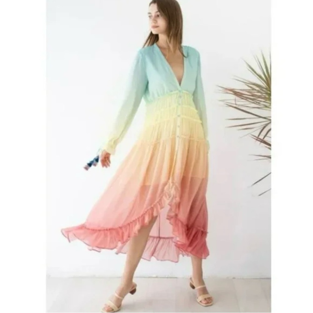 Rainbow 🌈 Long Sleeve Sundress